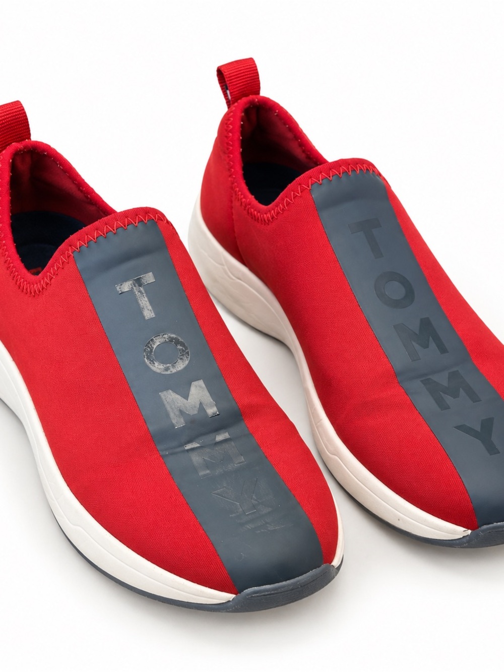 Tommy Hilfiger Arizel Red Navy Slip On Sneakers Size 8M